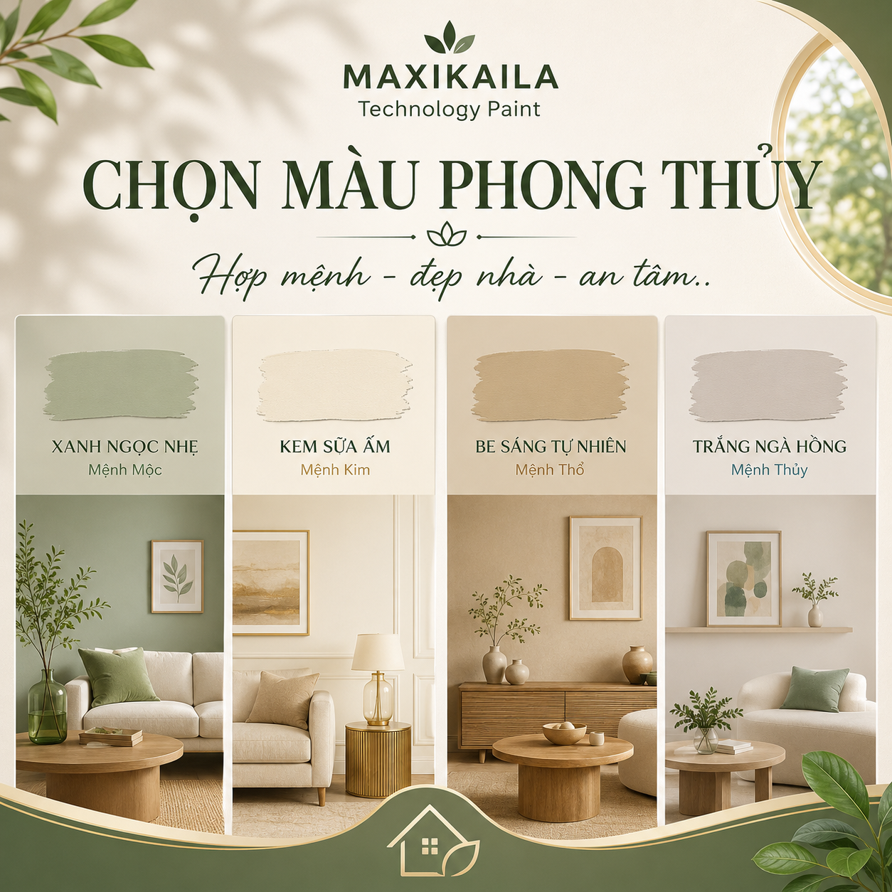 Gợi ý màu phong thủy MAXIKAILA